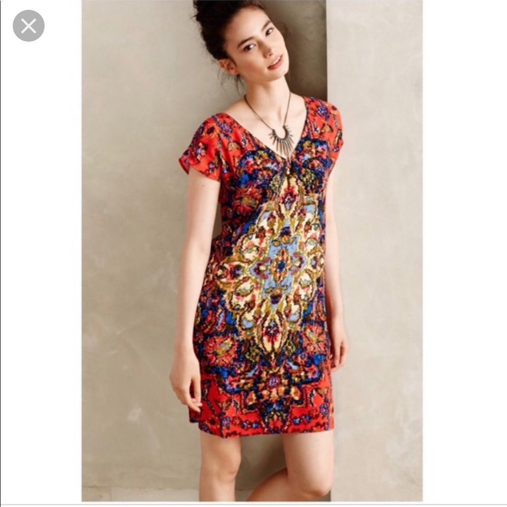 Anthropologie Maeve Medallion Shift Dress